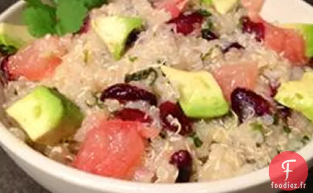 Salade de Quinoa au Pamplemousse, Avocat et Roquette