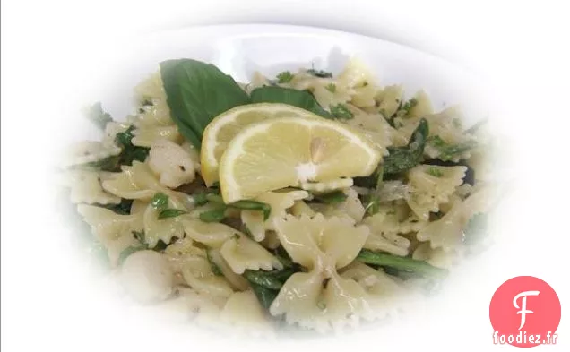Farfalle avec herbes et pétoncles