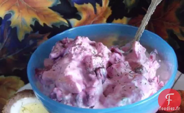 Salade Suédoise de Betteraves, Raifort et Pommes: Rodbetsallad