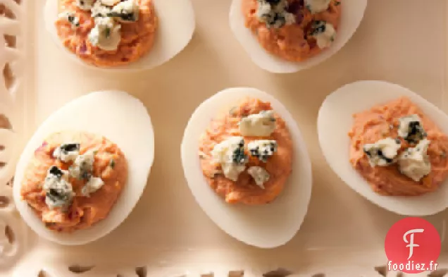 Oeufs Farcis de Betterave au Fromage Bleu Fumé Recette