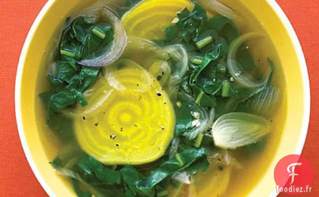 Soupe de Betteraves Dorées et de Betteraves Vertes