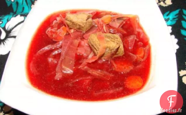 Soupe de Bœuf, de Betterave et de Chou (Mijoteuse et Ww)
