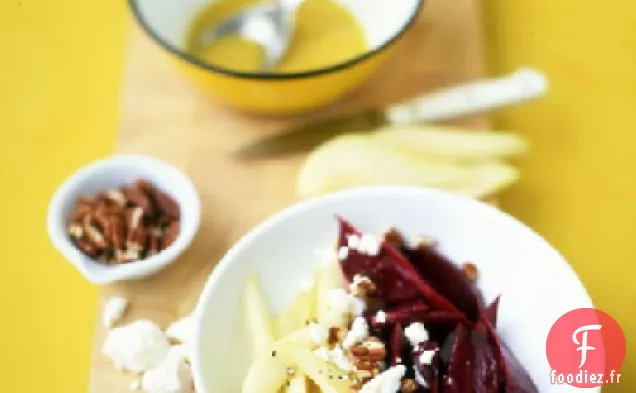 Salade de Betteraves, Poires et Fromages de Chèvre