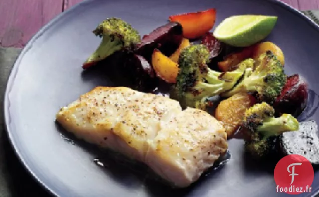 Poisson Poêlé aux Betteraves et au Brocoli