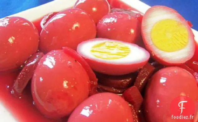 Œufs de Betteraves Rouges Marinés
