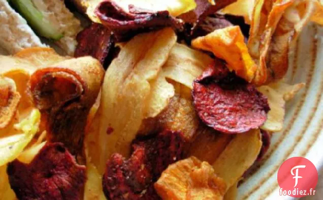 Chips de Betterave, Carotte et Panais À la Fleur De Sel
