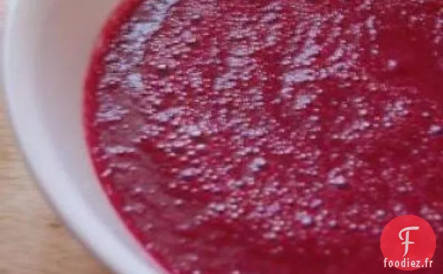 Soupe Fraîche de Betteraves, d'Oranges et d'Aneth