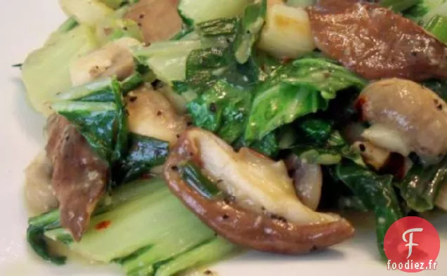Bok Choy Sauté Aux Champignons