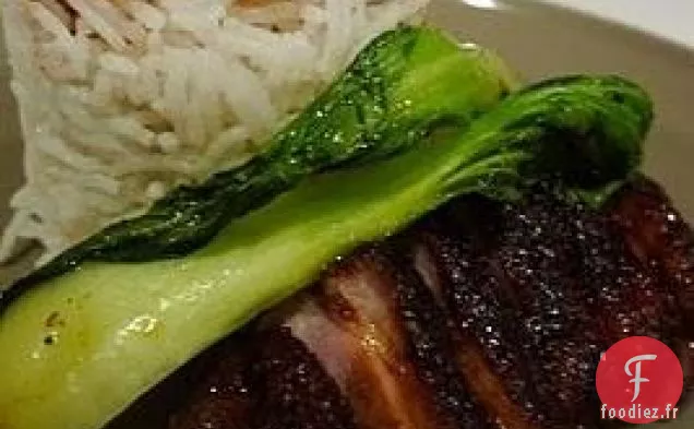 Magret de Canard Poêlé Avec Sauce Soja au Miel et Pak Choi