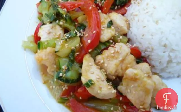 Sauté de Poulet et Légumes à l'Orange et au Sésame