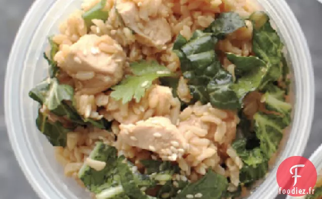 Salade de Riz Brun, Poulet et Coriandre