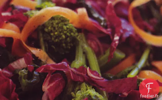 Salade de Rabe au Brocoli, Carotte et Radicchio
