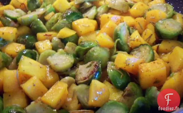 Choux de Bruxelles Sautés et Chou Rouge