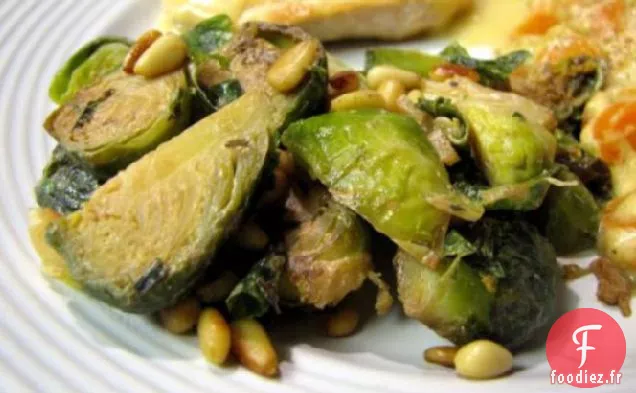 Choux de Bruxelles aux Pignons de Pin