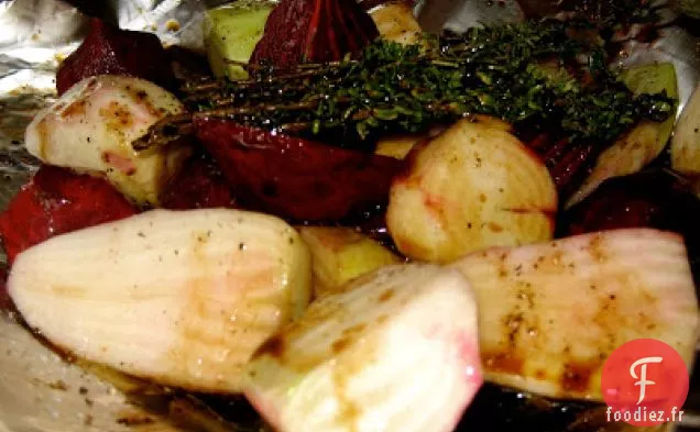 Betteraves Rôties Au Vinaigre Balsamique, Ail Et Thym