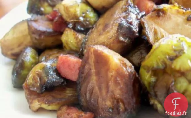 Choux de Bruxelles dans un Glaçage Balsamique à la Pancetta