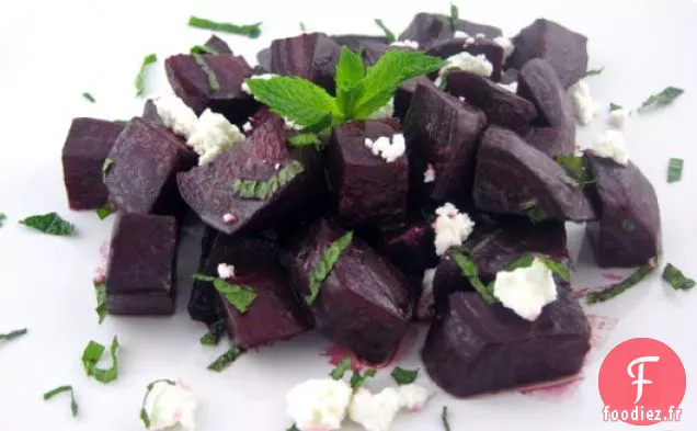 Betteraves Rôties À La Menthe Fraîche Et Chèvre