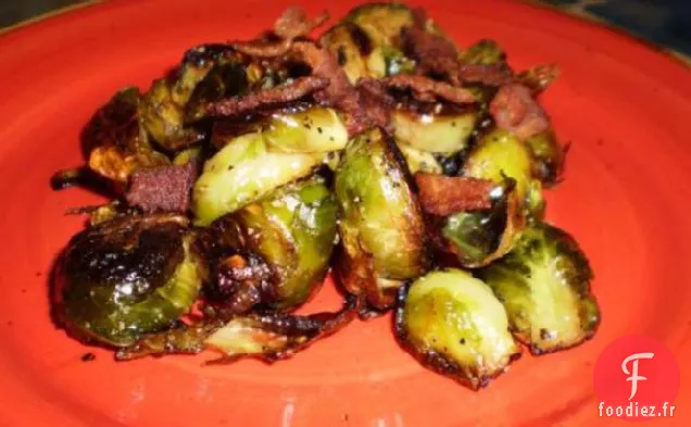 Choux de Bruxelles Rôtis Au Bacon et Échalotes