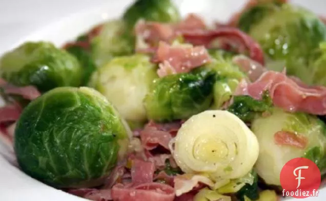 Choux de Bruxelles de l'Oncle John Avec Prosciutto et Poireaux