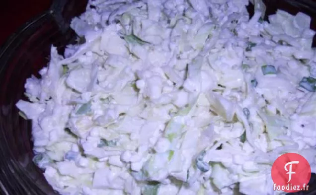 Salade Crémeuse de Chou et d'Oignon Faible en Gras