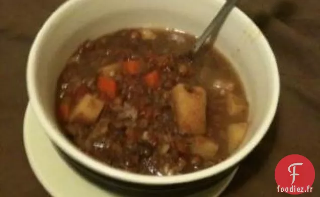 Soupe aux Lentilles de Boeuf à la Mijoteuse
