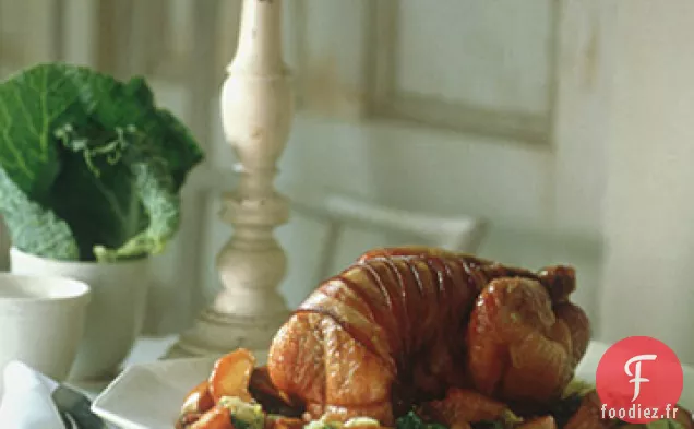 Poule de Guinée au Bacon, Chou et Pommes