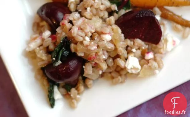Salade Farro Aux Betteraves, Oignons Et Feta