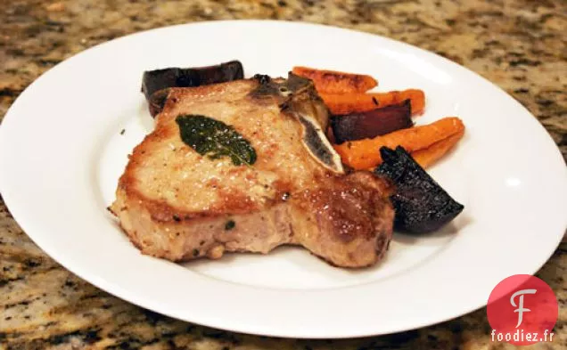 Dîner Ce soir: Carottes et Betteraves Rôties avec Côtelettes de Porc