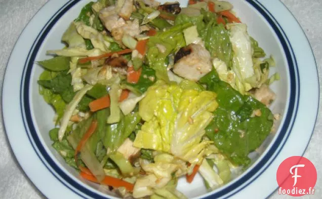 Salade de Poulet Chinois de Bobby Flay Avec Vinaigrette aux Arachides au Chili Rouge