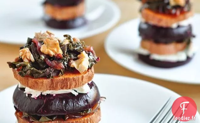 Piles de Betteraves et de Patates Douces