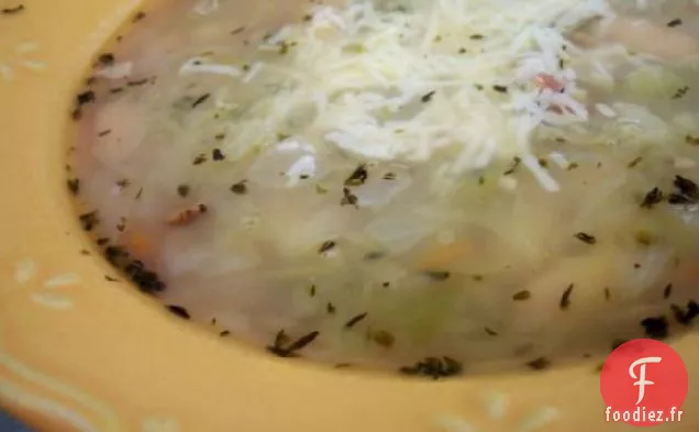 Soupe Rapide au Chou et aux Haricots Blancs