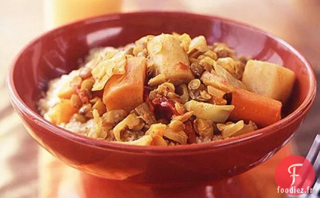 Tajine de Légumes Racines aux Lentilles