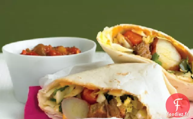 Burritos de Porc et Chou-Salade de Chou