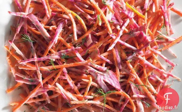 Salade De Betteraves Et De Carottes À Rayures Sucrées