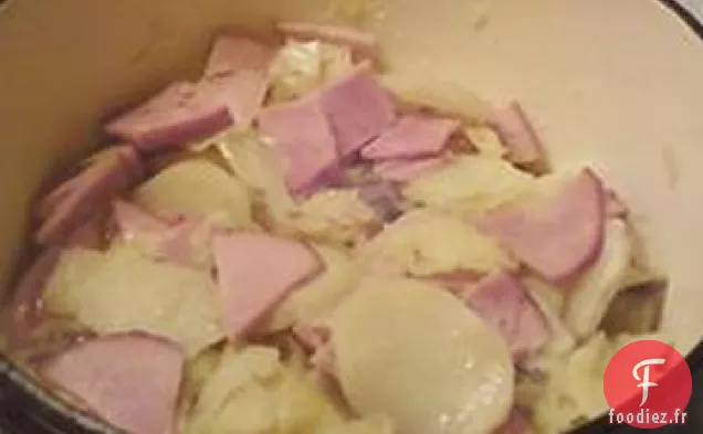 Poêle Jambon, Chou et Pommes de Terre