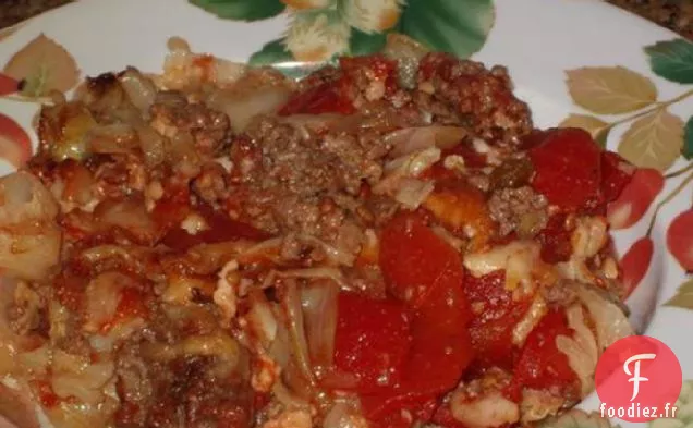 Casserole de Chou Farci à Faible Teneur En Glucides