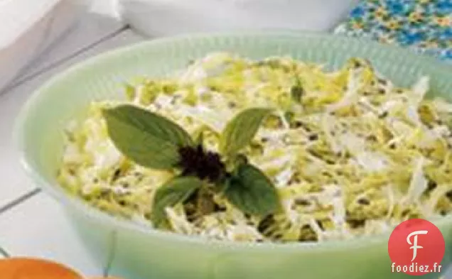 Salade de chou à l'Aneth au Basilic