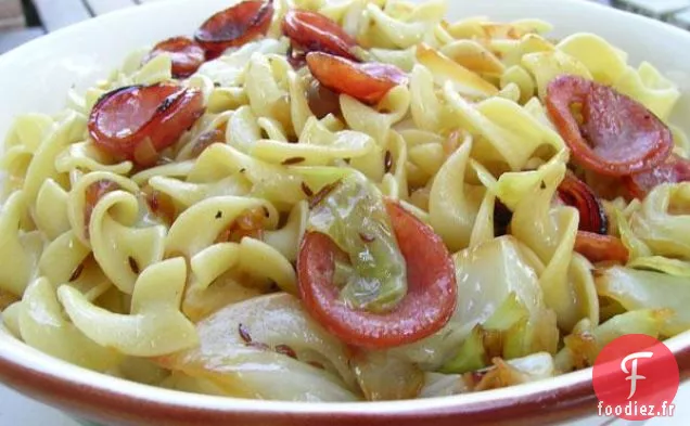 Krautfleckerl - Cuisson des Pâtes au Chou