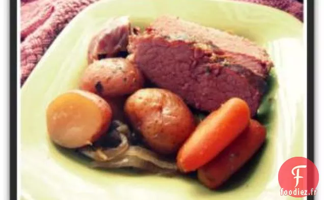 Pomme à la Mijoteuse et Corned-Beef à la Cassonade