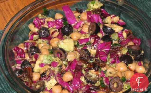 Salade de Pois Chiches, Avocat et Tomates Séchées