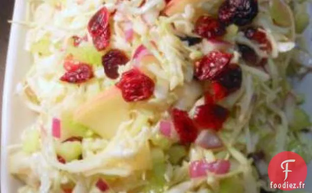 Salade De Chou Aux Pommes Et Canneberges Séchées