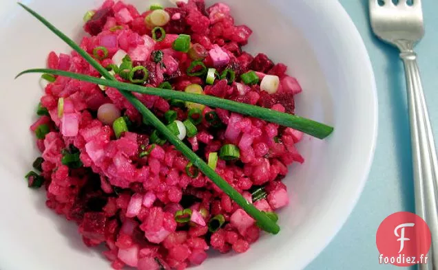 Salade De Betteraves Rôties À L'Orge, À La Feta Et À L'Oignon Rouge