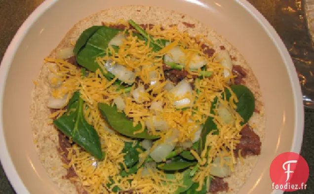 Quesadillas aux Haricots Noirs et aux Épinards