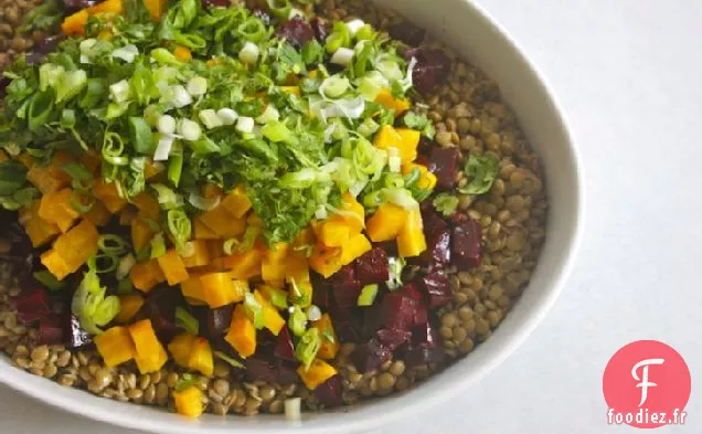 Lentilles Aux Betteraves Rôties