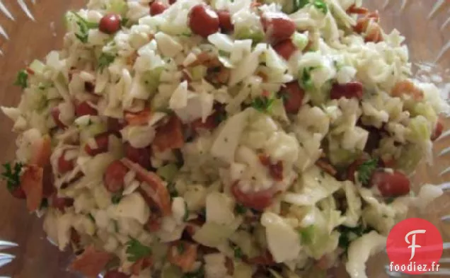 Salade de Chou aux Haricots et au Bacon
