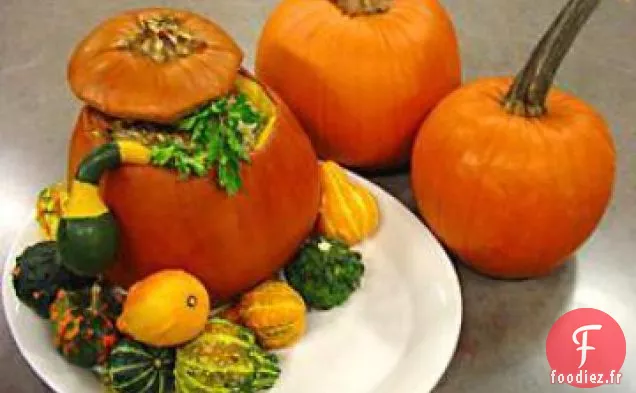 Dîner dans une citrouille