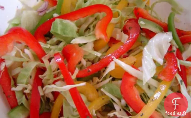 Poivron Tricolore, Salade de Chou à l'Ananas