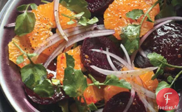 Salade De Betteraves Et De Mandarines Avec Vinaigrette Aux Canneberges