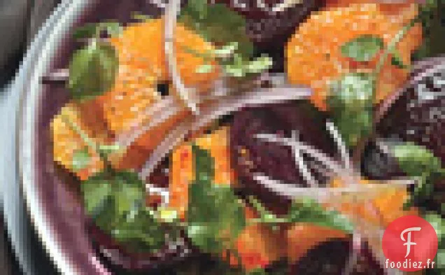 Salade De Betteraves Et De Mandarines Avec Vinaigrette Aux Canneberges