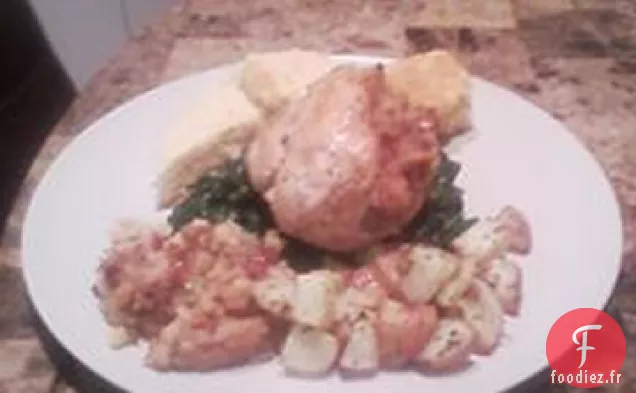 Poitrine de Poulet Farcie Salée avec Glaçage aux Prunes